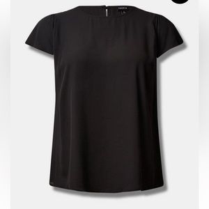 Torrid Georgette Dolman Flutter Sleeve Short Sleeve